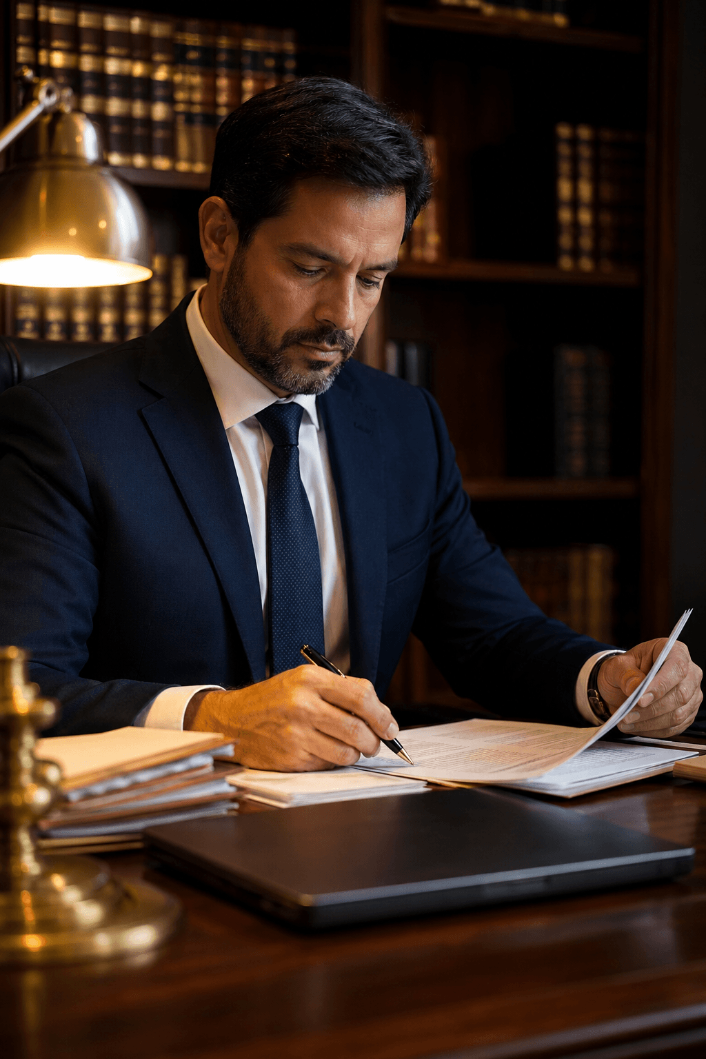 Advogado em seu escritório